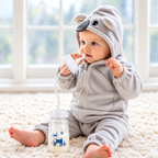 Hands-Free Baby Feeding Bottle with Soft Silicone Nipple | 240ml